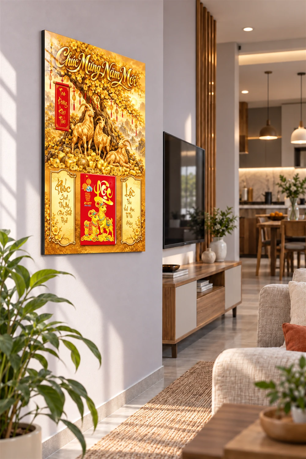 Lịch gỗ tráng gương 40x60cm Tam Dương Khai Thái LGV27T4-02 — ảnh 3