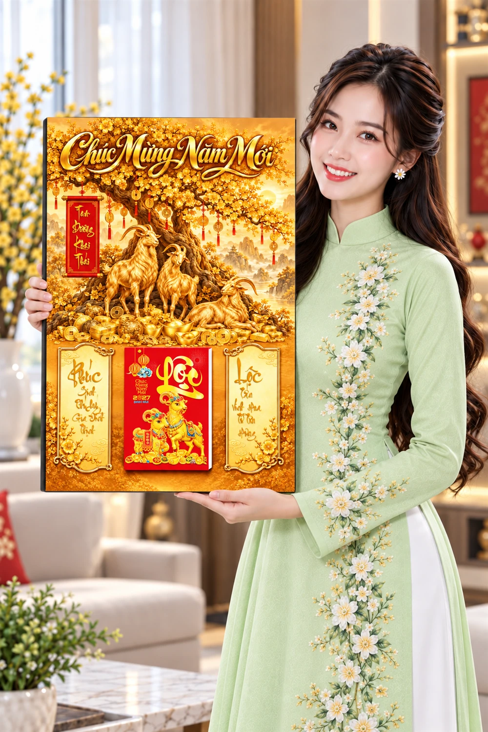 Lịch gỗ tráng gương 40x60cm Tam Dương Khai Thái LGV27T4-02 — ảnh 4