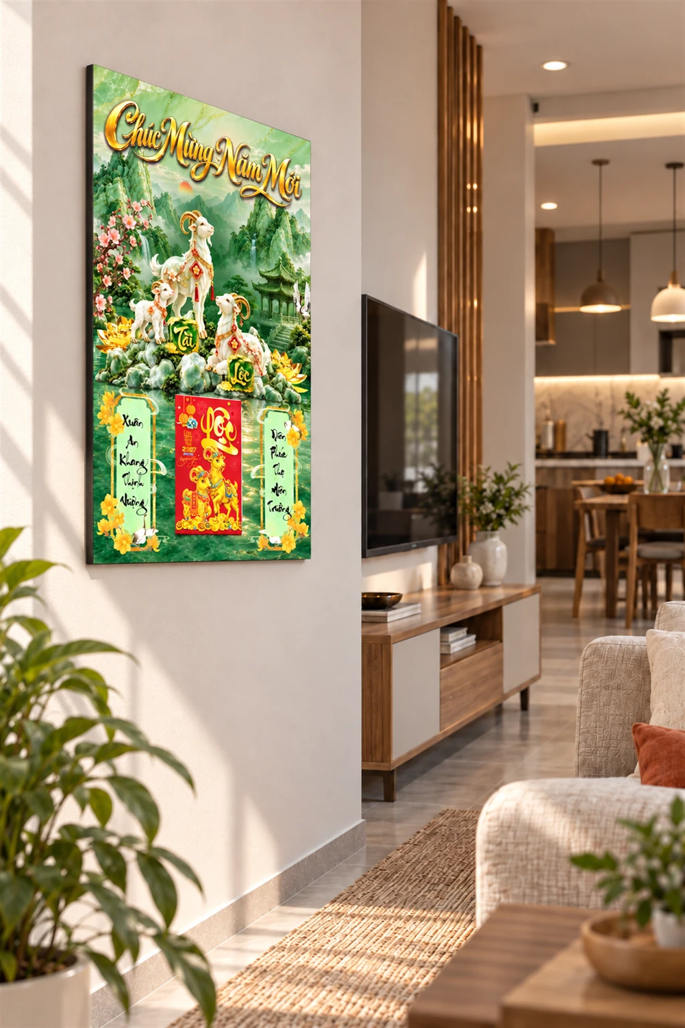 Lịch gỗ tráng gương 40x60cm Ngọc Dương Phúc Lộc LGV27T4-03 — ảnh 3