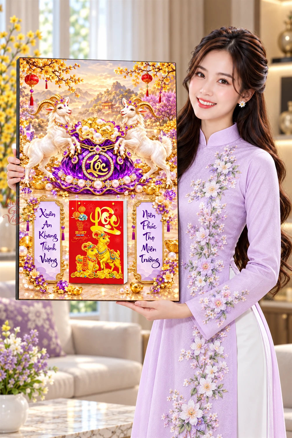 Lịch gỗ tráng gương 40x60cm Song Dương Tử Ngọc LGV27T4-18 — ảnh 4