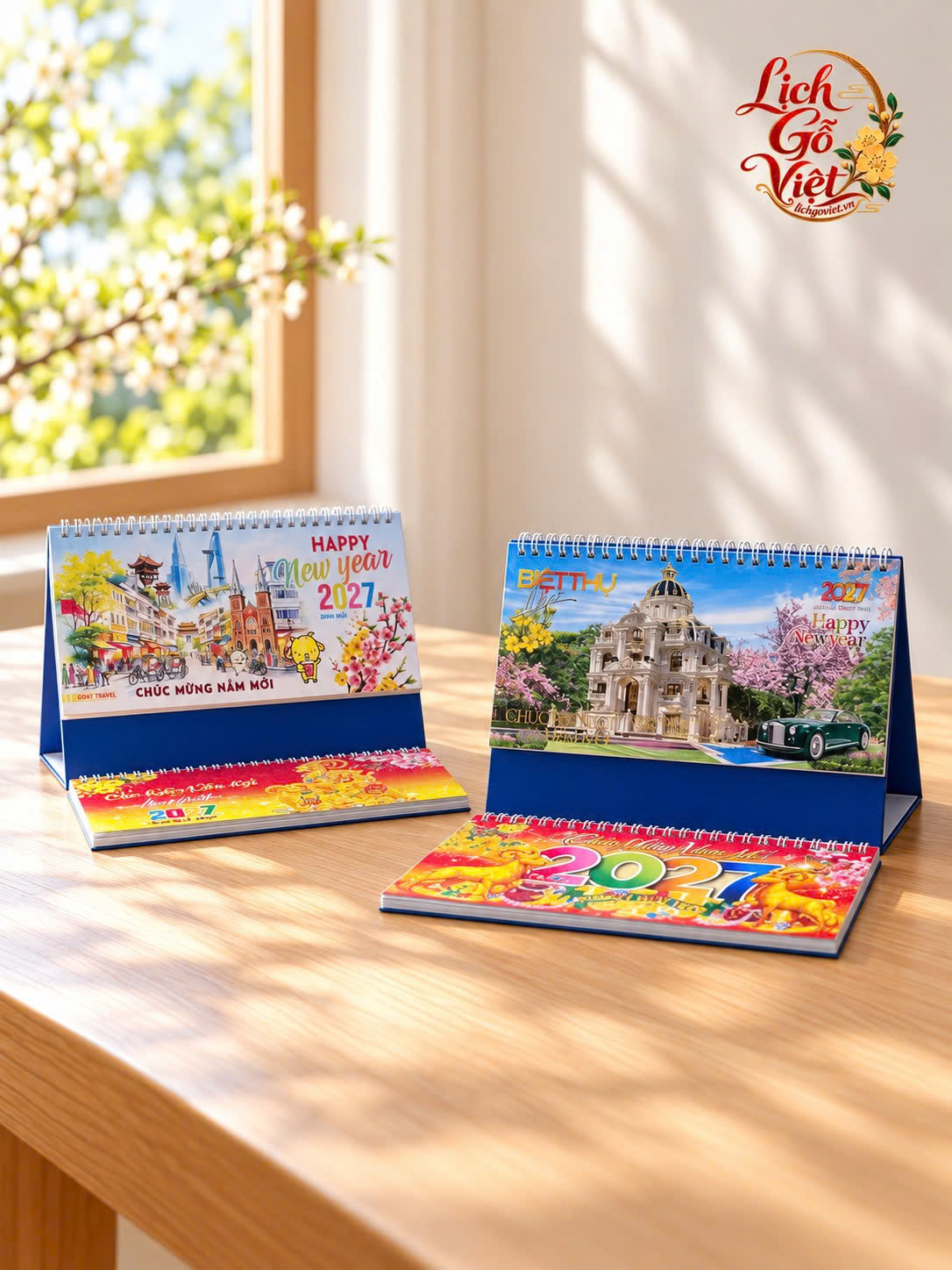 Lịch để bàn 2 lò xo chữ M Hương Trang Book 24 × 16 cm