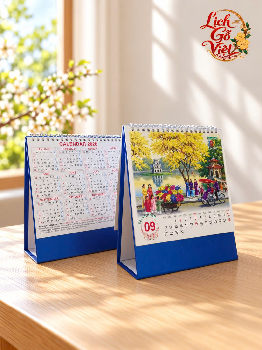 Lịch để bàn Chữ A 19 × 21 cm - Hai Bà Trưng