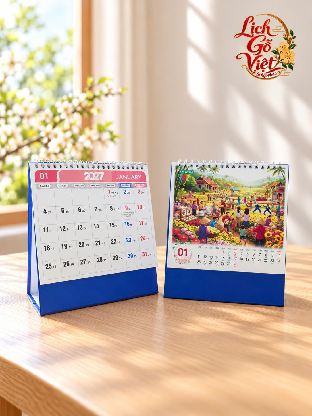 Lịch để bàn Chữ A 19 × 21 cm - Hai Bà Trưng