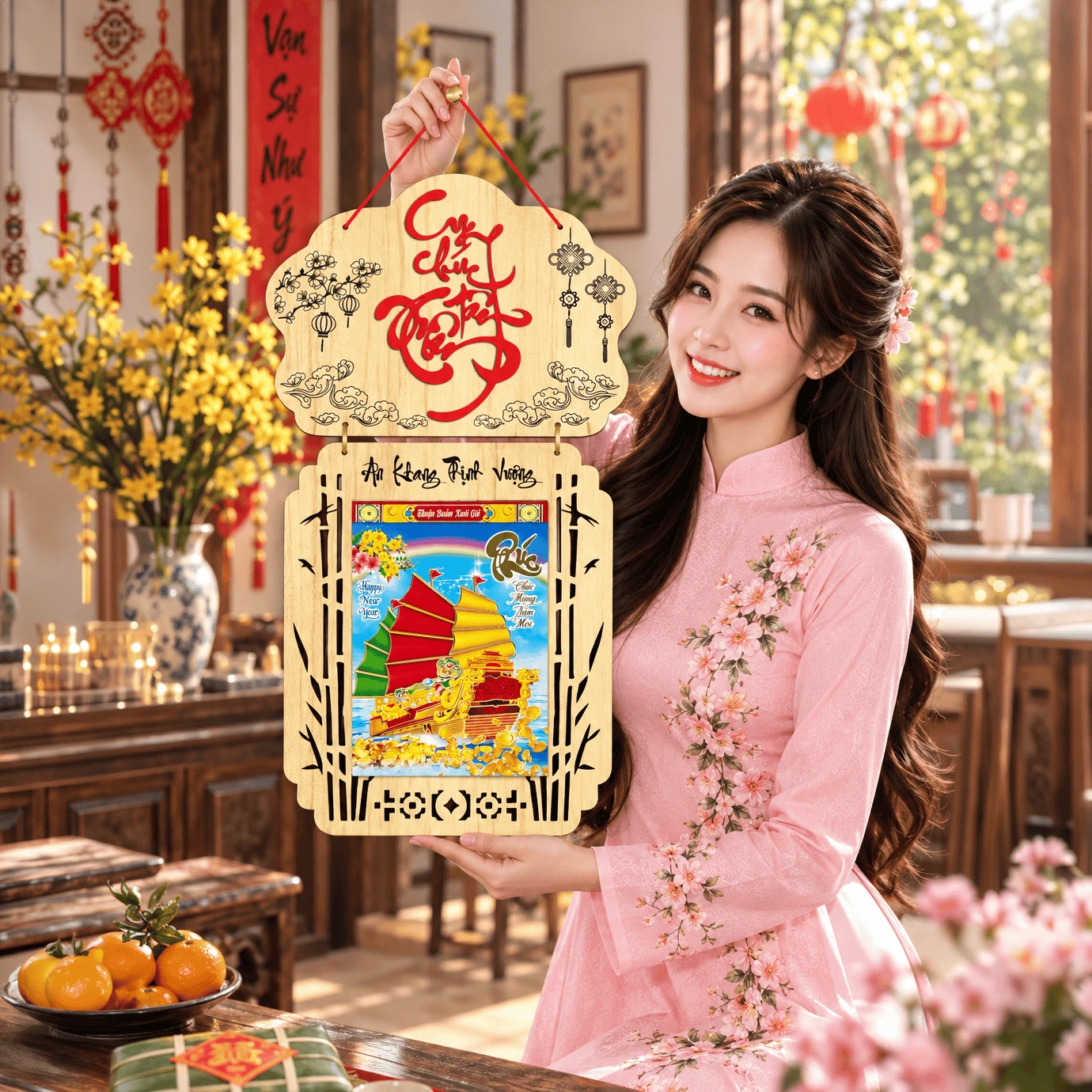 Lịch gỗ LGVSE01 Cung Chúc Tân Xuân 2027 độc quyền — ảnh 3