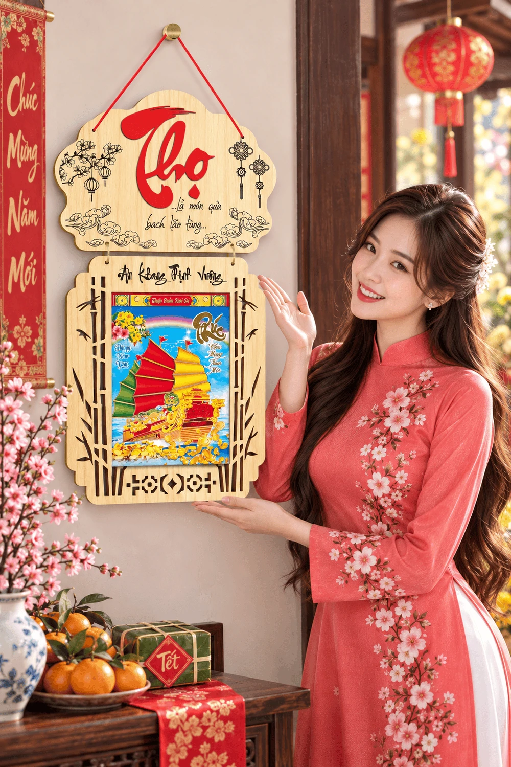 Lịch gỗ LGVSE02 Chữ Thọ 2027 độc quyền — ảnh 3
