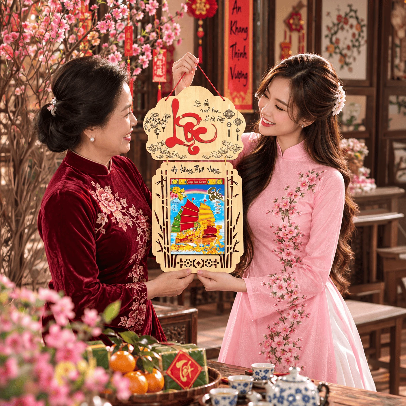 Lịch gỗ LGVSE03 Chữ Lộc 2027 độc quyền — ảnh 4