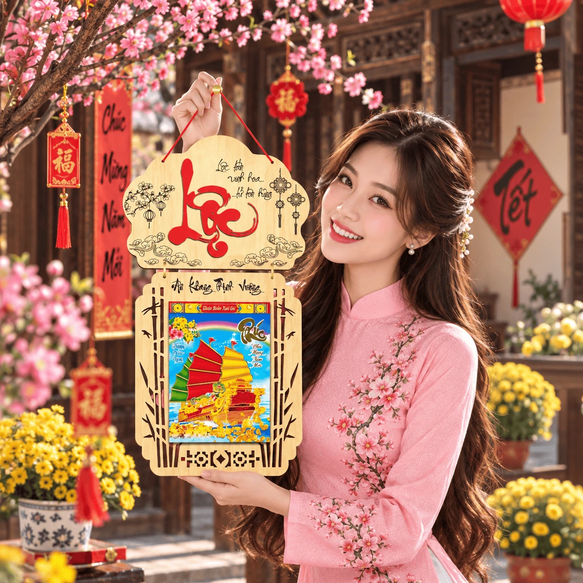 Lịch gỗ LGVSE03 Chữ Lộc 2027 độc quyền — ảnh 6
