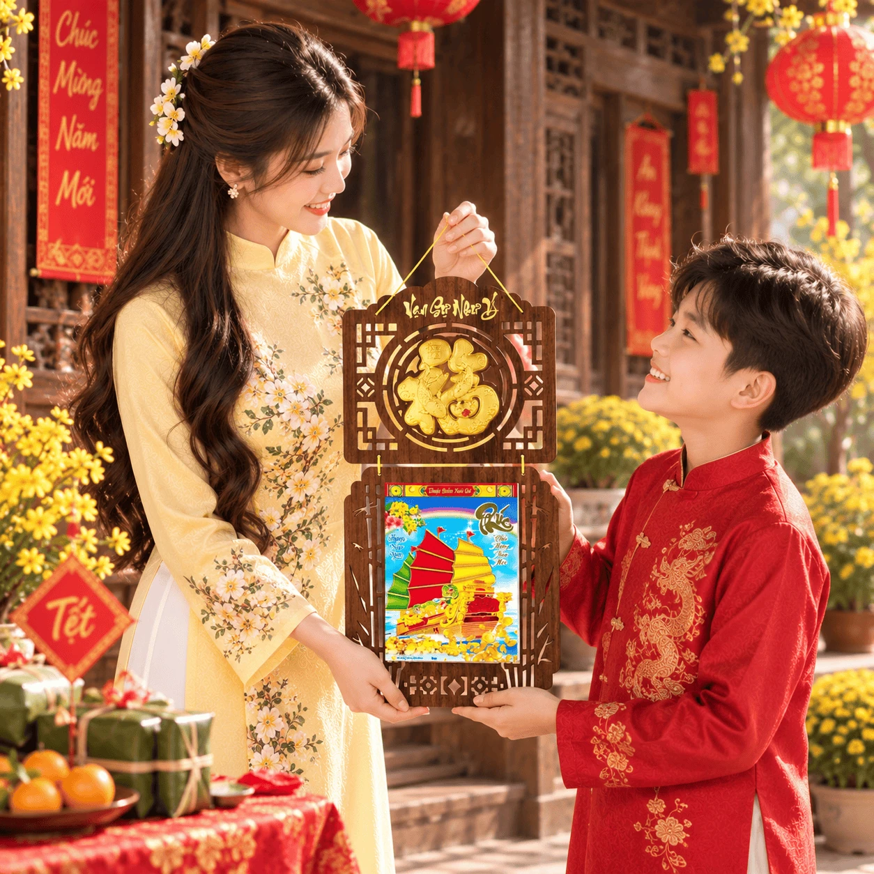 Lịch gỗ LGVSE04 Chữ Phúc Vạn Sự Như Ý 2027 độc quyền — ảnh 6